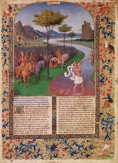 Giulio Cesare che attraversa il Rubicone, c.1470 (dettaglio) da Jean Fouquet